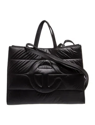 Pre-owned Telfar Nylon Tote In Black