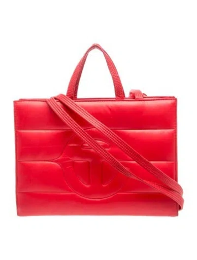 Pre-owned Telfar Nylon Tote In Red
