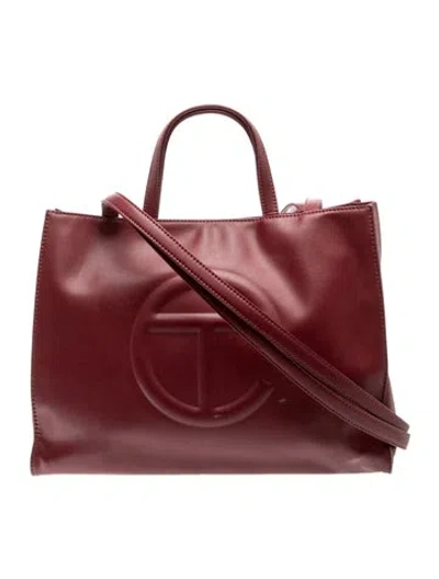Pre-owned Telfar Oxblood Shopping Medium In Burgundy