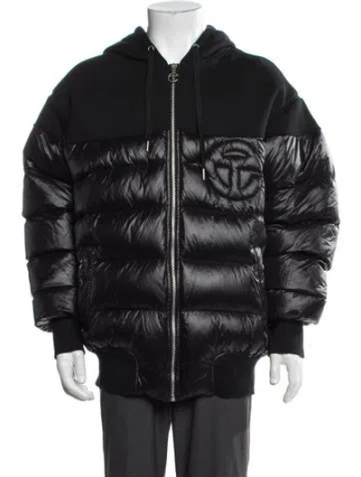 Pre-owned Telfar Puffer Coat In Black