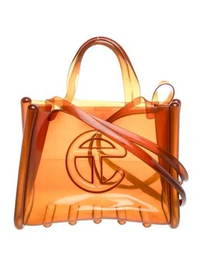 Pre-owned Telfar Pvc Jelly Medium In Brown