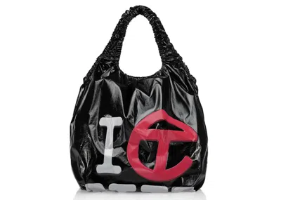 Pre-owned Telfar Regular New York Plastic Bag In Black