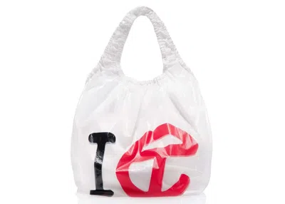 Pre-owned Telfar Regular New York Plastic Bag In White