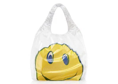 Pre-owned Telfar Regular Smiley Face Plastic Bag In White