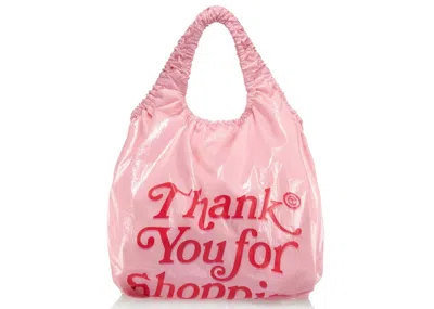Pre-owned Telfar Regular Thank You Plastic Bag In Pink