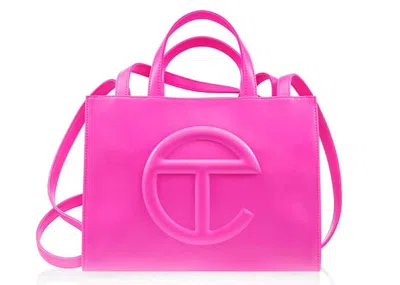 Pre-owned Telfar Shmedium Shopping Bag In Azalea In Pink