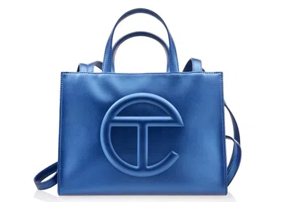 Pre-owned Telfar Shmedium Shopping Bag In Cobalt Blue