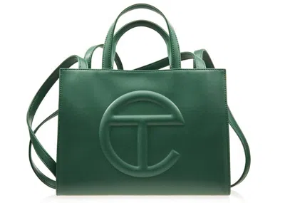 Pre-owned Telfar Shmedium Shopping Bag In Dark Olive