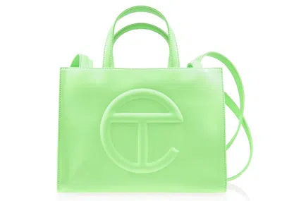 Pre-owned Telfar Shmedium Shopping Bag In Double Mint In Green