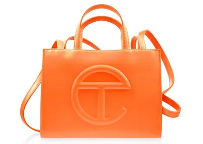 Pre-owned Telfar Shmedium Shopping Bag In Orange