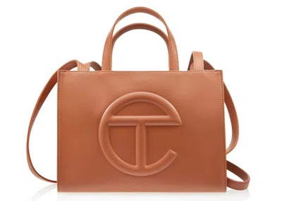 Pre-owned Telfar Shmedium Shopping Bag In Tan