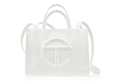 Pre-owned Telfar Shmedium Shopping Bag In White