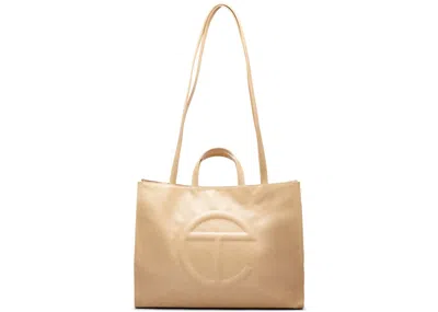 Pre-owned Telfar Shopping Bag Large In Cream