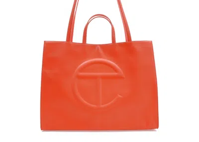 Pre-owned Telfar Shopping Bag Large In Orange