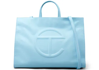 Pre-owned Telfar Shopping Bag Large In Pool Blue