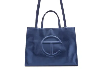 Pre-owned Telfar Shopping Bag Medium In Cobalt Blue