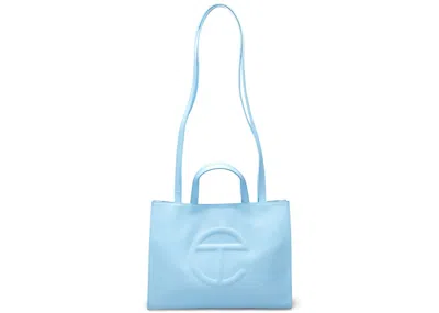 Pre-owned Telfar Shopping Bag Medium In Pool Blue
