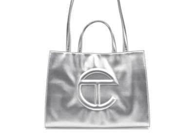 Pre-owned Telfar Shopping Bag Medium In Silver
