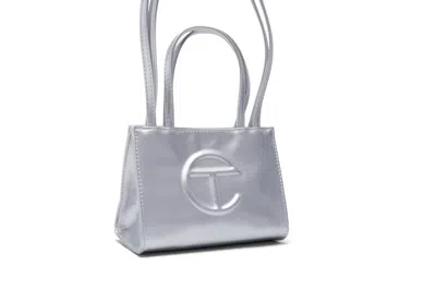Pre-owned Telfar Shopping Bag Small In Silver