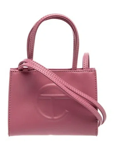 Pre-owned Telfar Signature Corned Beef Shopper Small In Pink