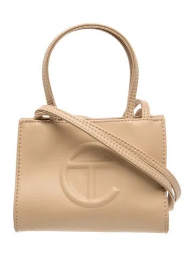 Pre-owned Telfar Signature Crossbody Bag Small In Neutral