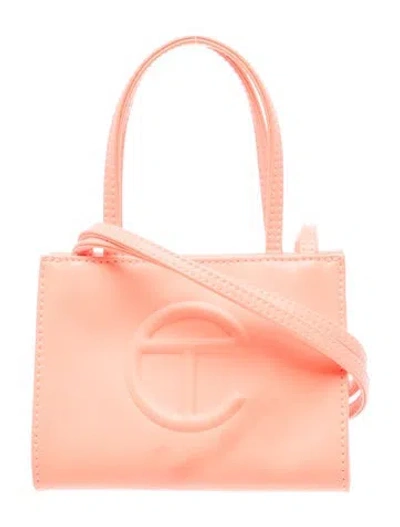 Pre-owned Telfar Signature Hazard Shopping Bag Small In Orange