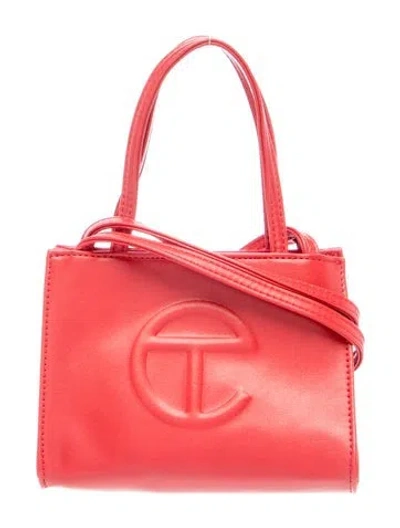Pre-owned Telfar Signature Shopper Small In Red
