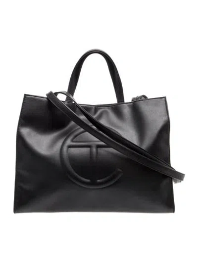Pre-owned Telfar Signature Shopping Bag Medium In Black