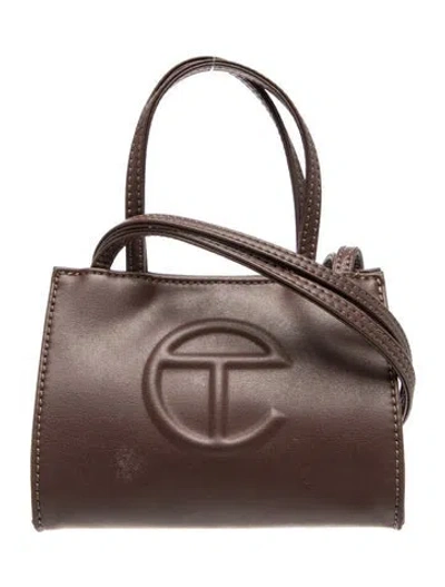 Pre-owned Telfar Signature Top Handle Bag Small In Brown