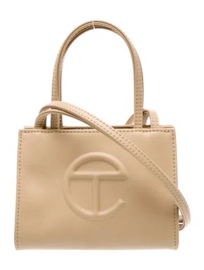 Pre-owned Telfar Signature Top Handle Bag Small In Neutral