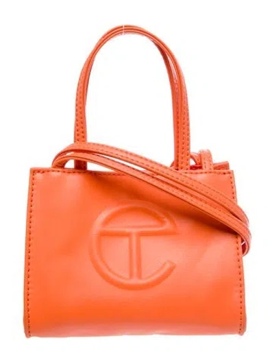 Pre-owned Telfar Signature Top Handle Bag Small In Orange