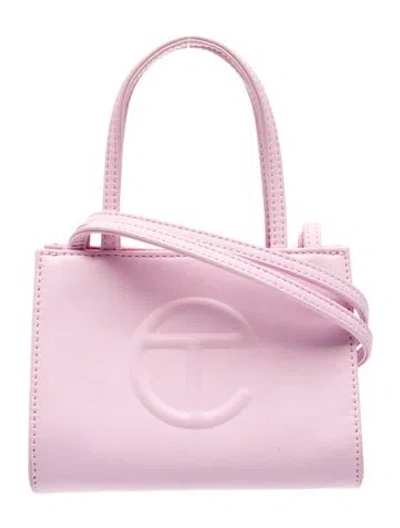 Pre-owned Telfar Signature Top Handle Bag Small In Pink