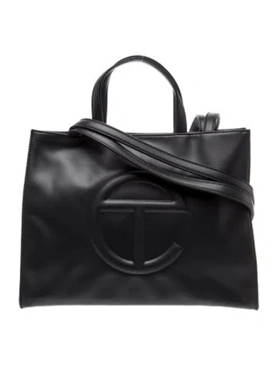 Pre-owned Telfar Signature Top Handle Bag W/ Tags In Black