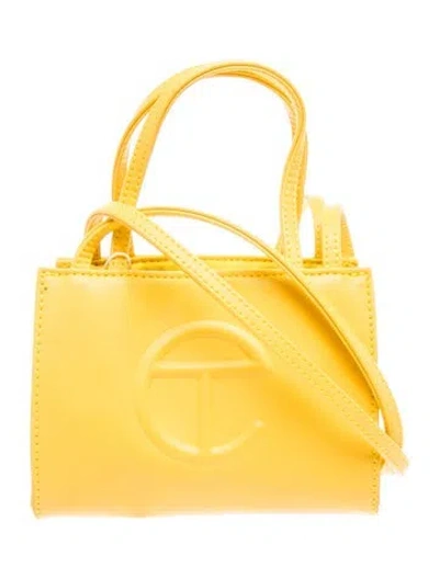 Pre-owned Telfar Signature Top Handle Bag W/ Tags In Yellow