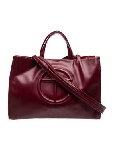 Pre-owned Telfar Signature Tote In Burgundy
