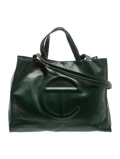 Pre-owned Telfar Signature Tote In Green
