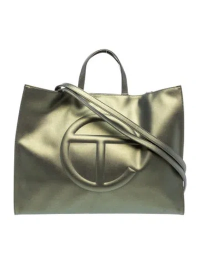 Pre-owned Telfar Signature Tote In Green