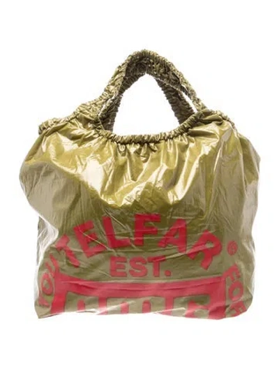 Pre-owned Telfar Signature Tote In Green
