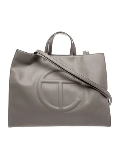 Pre-owned Telfar Signature Tote In Grey