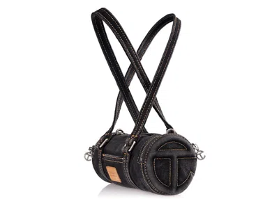 Pre-owned Telfar Small Denim Duffle In Black