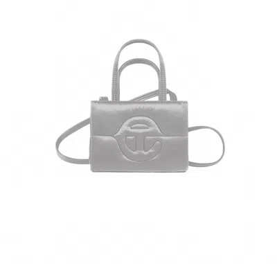 Telfar Small Puff Shopper Tote Crossbody Bag In Grey In Pattern