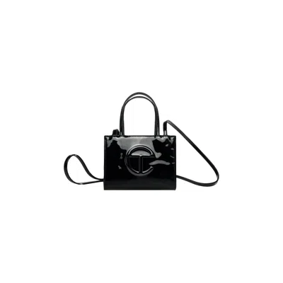 Pre-owned Telfar Small Shopping Bag 'black Patent'