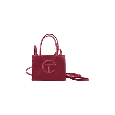 Pre-owned Telfar Small Shopping Bag 'oxblood' In Red