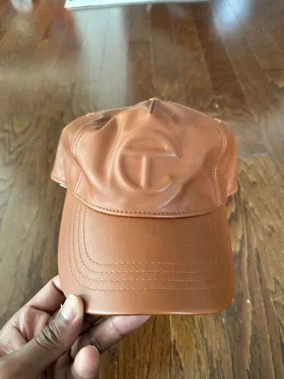 Pre-owned Telfar Tan Leather Hat Cap In Brown