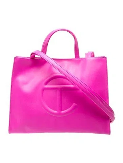 Pre-owned Telfar Vegan Leather Azalea Shopping Bag Medium In Pink