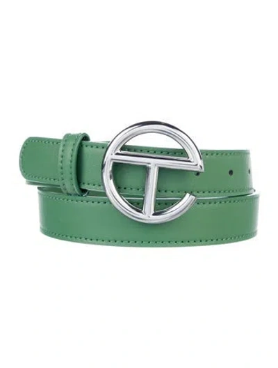 Pre-owned Telfar Vegan Leather Belt In Green