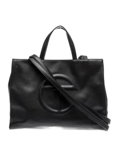 Pre-owned Telfar Vegan Leather Black Shopping Bag Medium