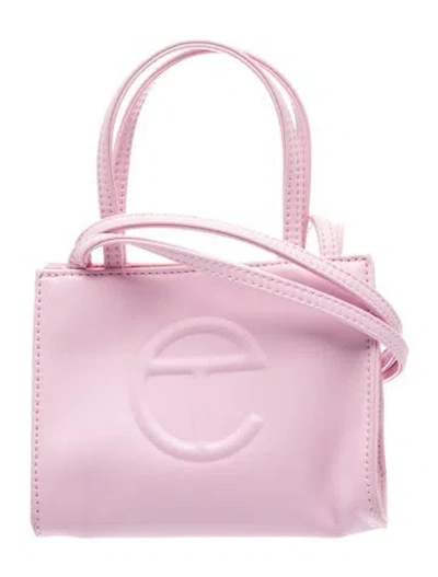 Pre-owned Telfar Vegan Leather Bubblegum Shopping Bag Small In Pink