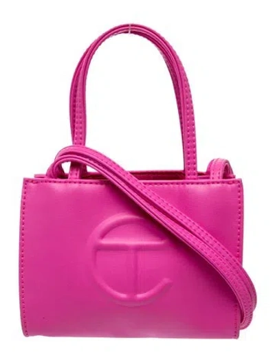 Pre-owned Telfar Vegan Leather Bucket Bag Small In Pink