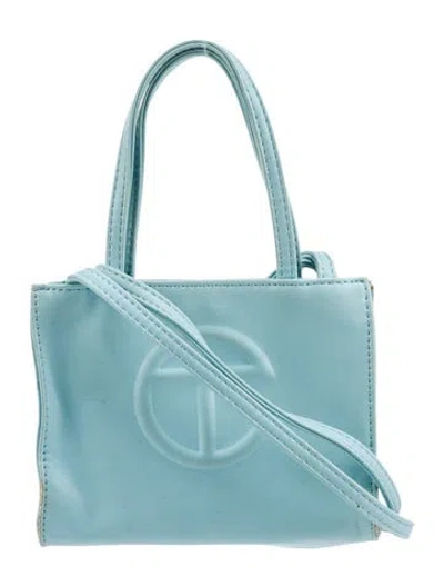 Pre-owned Telfar Vegan Leather Crossbody Bag In Blue